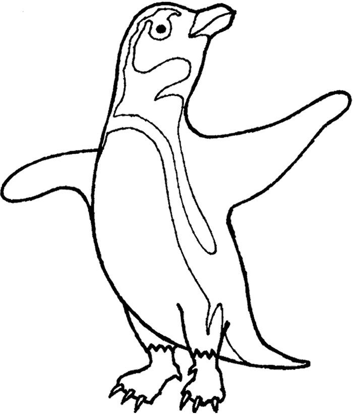 Plansa de colorat cu Pinguin 11 3